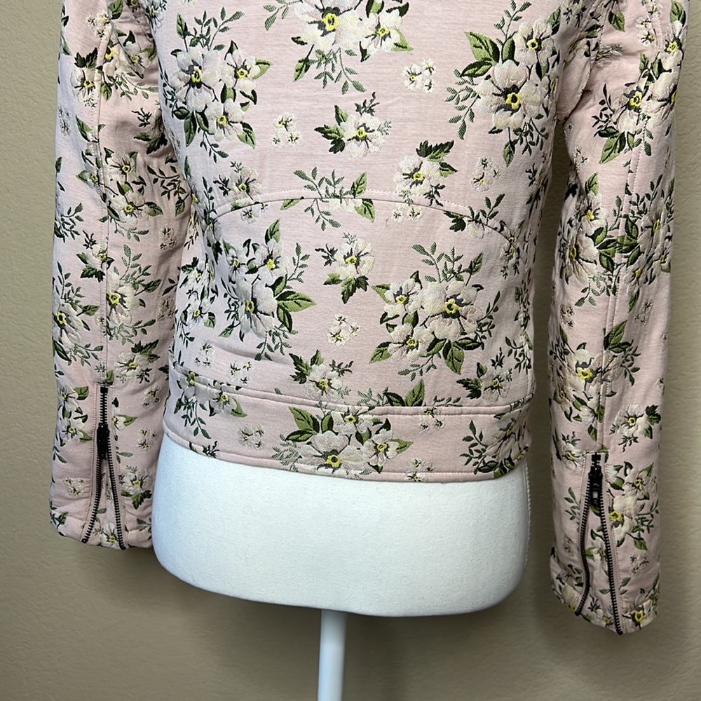 BLANKNYC Pink Floral Embroidered Moto Jacket - Picture 11 of 14